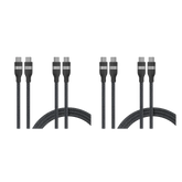 Anker USB-C to USB-C Cable (3 ft / 6 ft, 240W, Upcycled-Braided, 4-Pack)