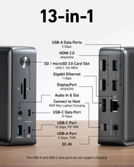Refurbished Anker 575 USB-C Docking Station (13-in-1)