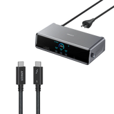 Anker Prime Docking Station (14-in-1, Triple Display, DisplayLink) with DL7400 and Thunderbolt 5 Cable (3.3 ft, 80Gbps, 240W)