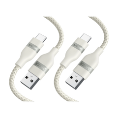 Anker USB-A to USB-C Cable (3 ft, Upcycled-Braided)(2-Pack)