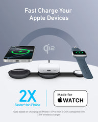 Anker MagGo Wireless Charging Station (3-in-1, Foldable Pad)  and Anker Nano Charger (20W)