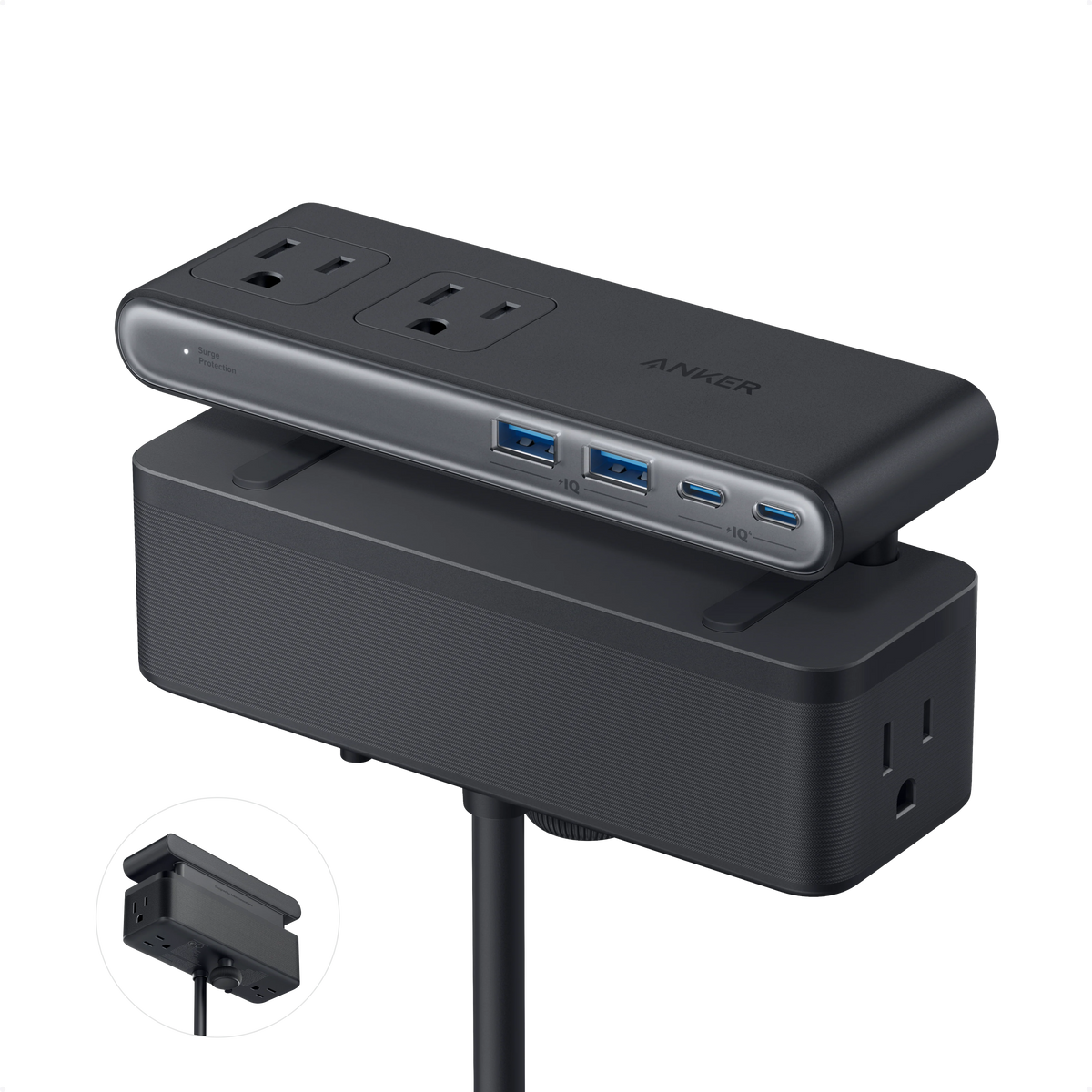 Anker Nano Power Strip (10-in-1, 70W, Clamp) WM