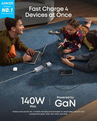Anker Charger (140W, 4-Port, PD 3.1) with USB-C Cable (2-Pack)